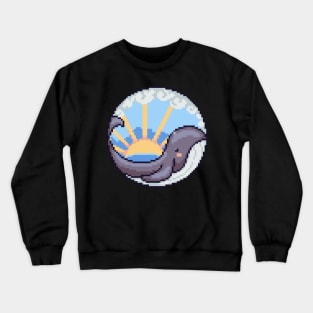 pixel whale Crewneck Sweatshirt